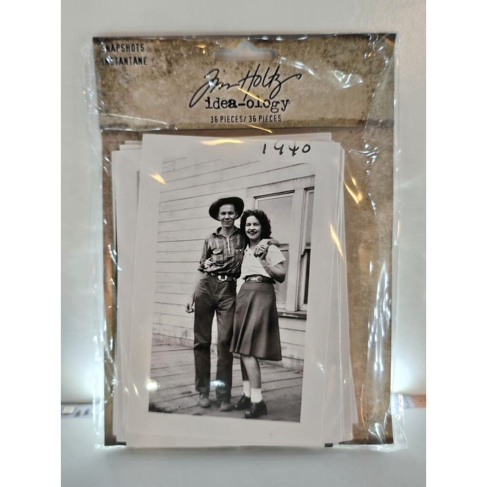 Tim Holtz Idea-ology Snapshots TH94234 36 Pc Vintage Photos Collage Mixed Media